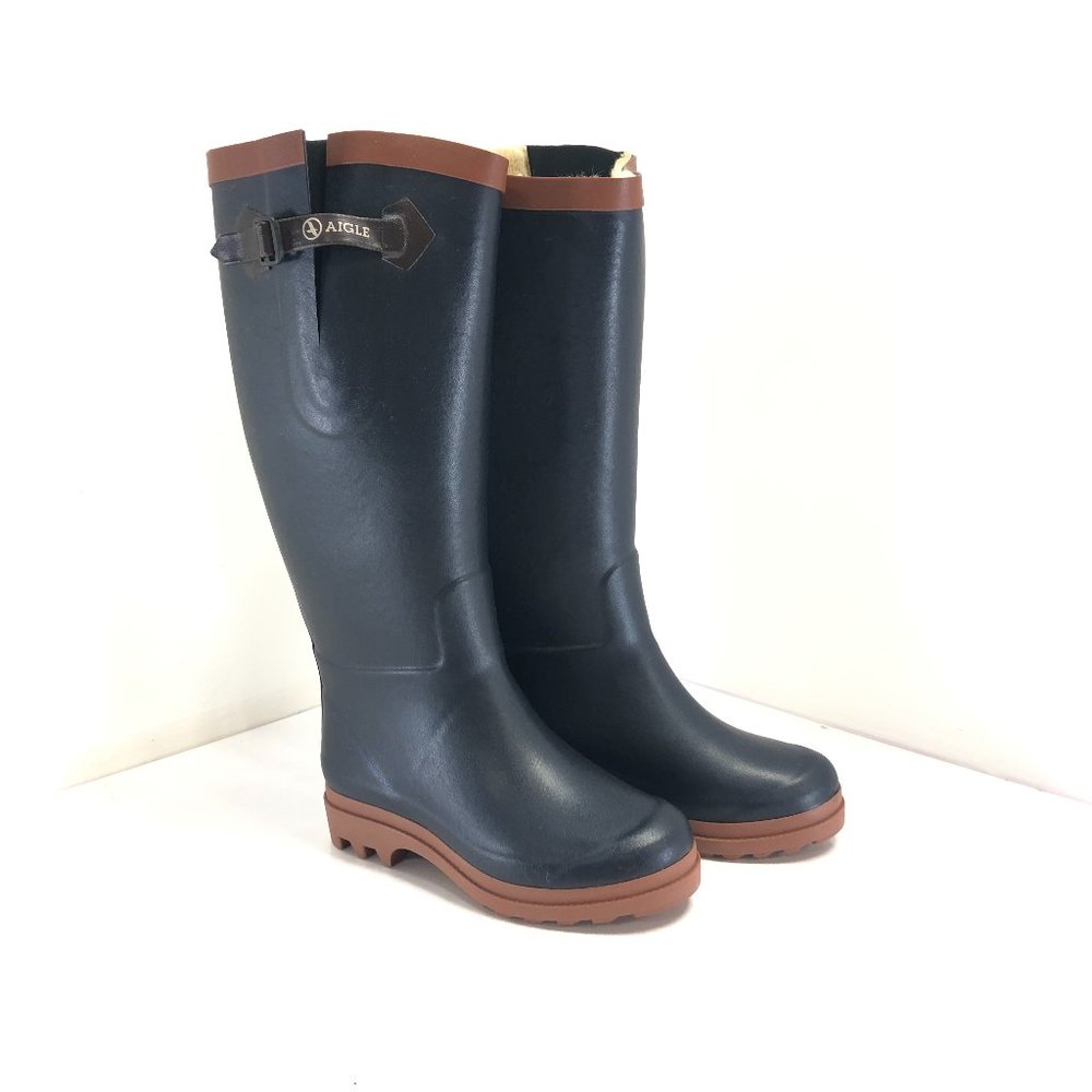NWT Aigle "Aigletine FUR" in Marine Ambre